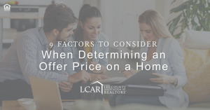 factors to consider when determining an offer price on a home